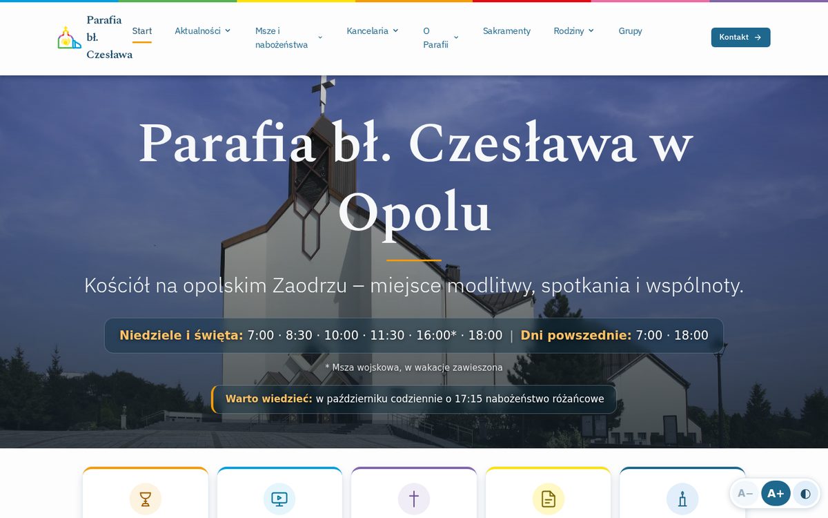 Parafia ma nowy dom w sieci