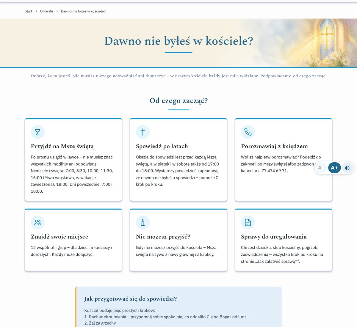 Dawno nie byłeś w kościele? Od czego zacząć